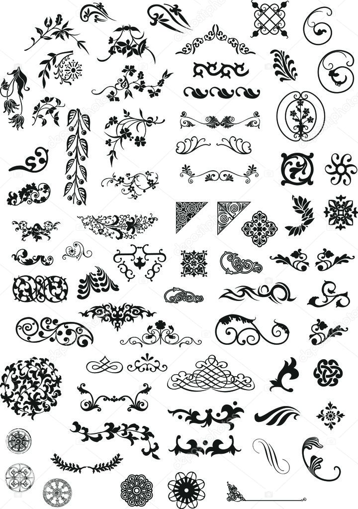 Small ornament pack Stock Vector Image by ©morrmota #11101599