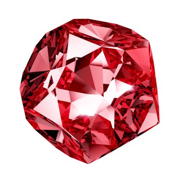 Red crystal clipart