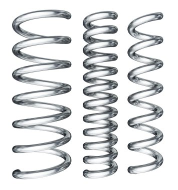 Set of steel spring clipart