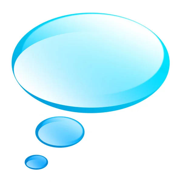 Blue speech cloud bubble — Stock Photo, Image