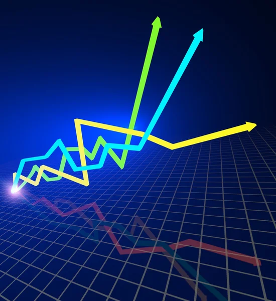 Diagram with color arrows — Stock Photo, Image