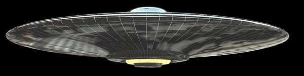 UFO - izolovaná na černém pozadí — Stock fotografie