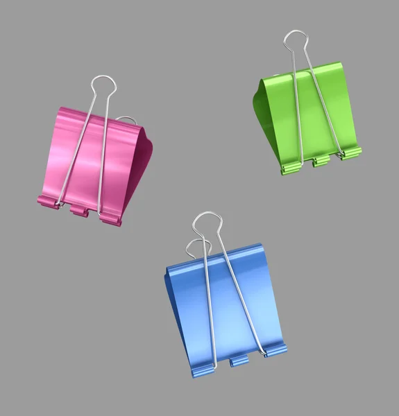 Multicolored paper clip — Stock Photo, Image