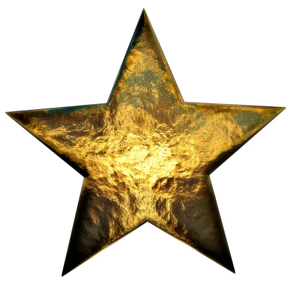 Yellow metal star — Stock Photo, Image