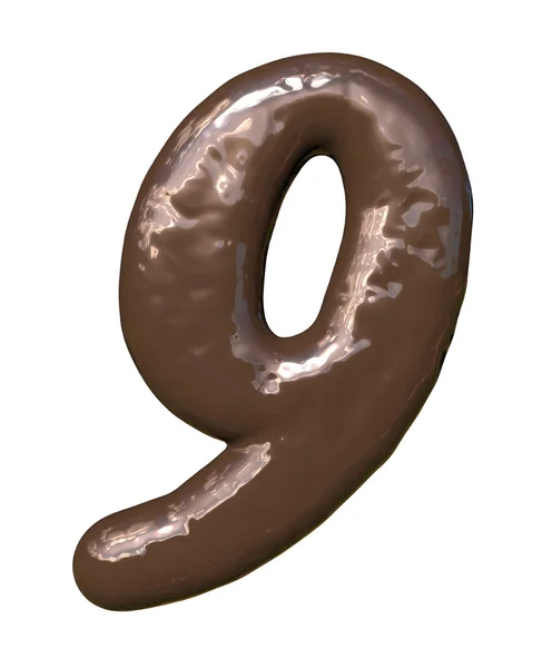 Número de chocolate — Fotografia de Stock
