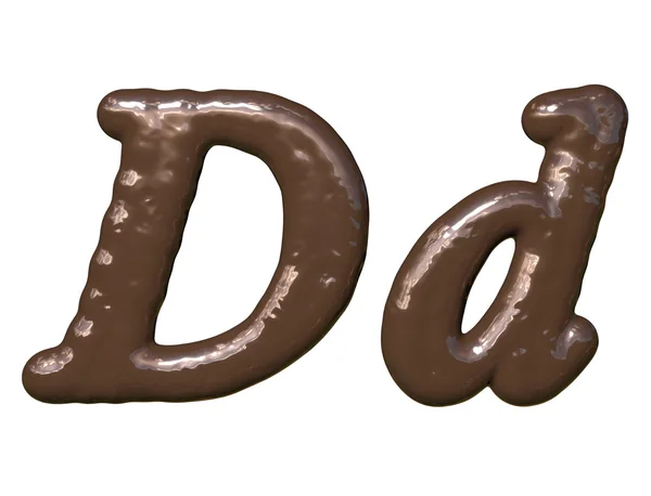 Chocolade lettertype — Stockfoto