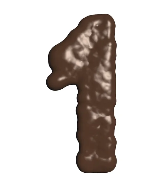 Schokoladenzahl — Stockfoto