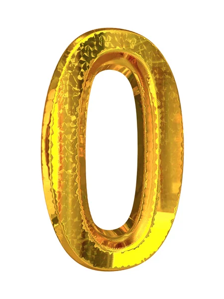 Número de metal dourado — Fotografia de Stock