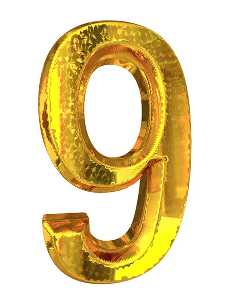 Número de metal dorado — Foto de Stock