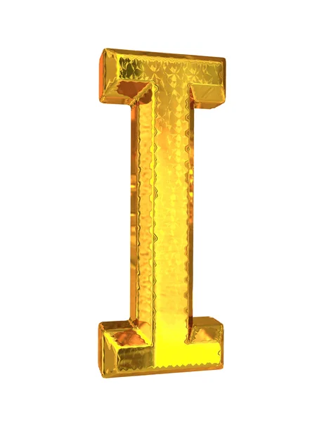 Gouden metalen brief — Stockfoto