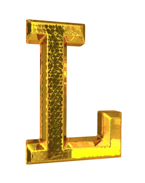 Letra de metal oro —  Fotos de Stock