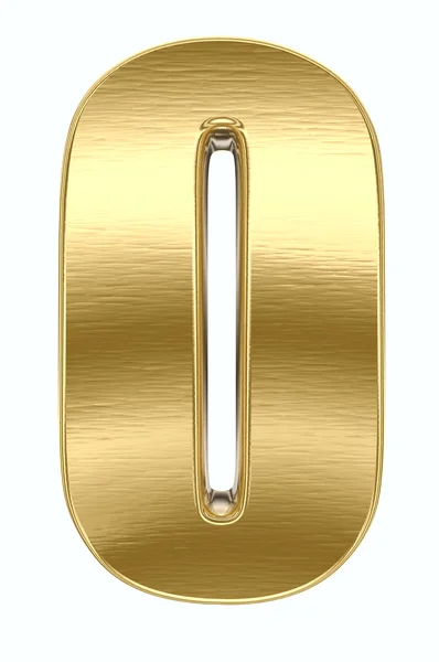 Guld metall nummer — Stockfoto