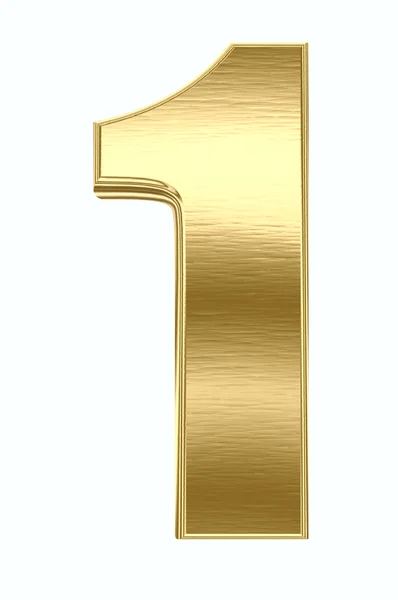 Altın metal numarası — Stok fotoğraf