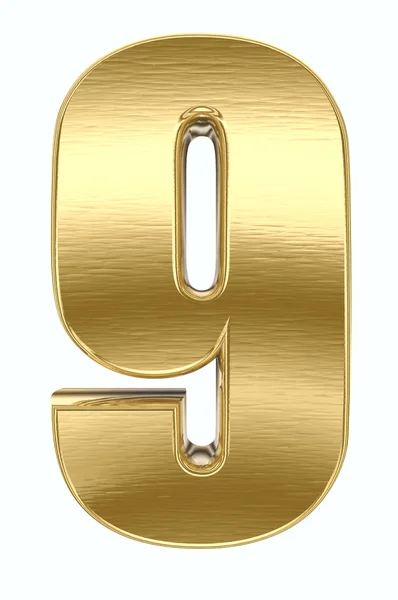 Número de metal dourado — Fotografia de Stock