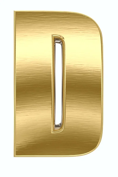Zlaté kovové dopis — Stock fotografie