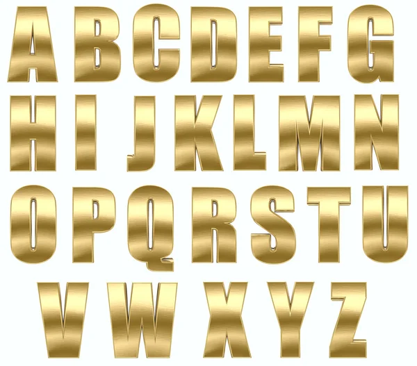黄金金属字母 — 图库照片
