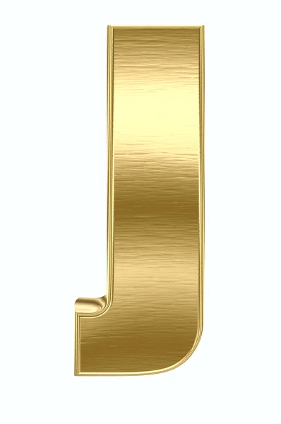 Letra de metal oro — Foto de Stock