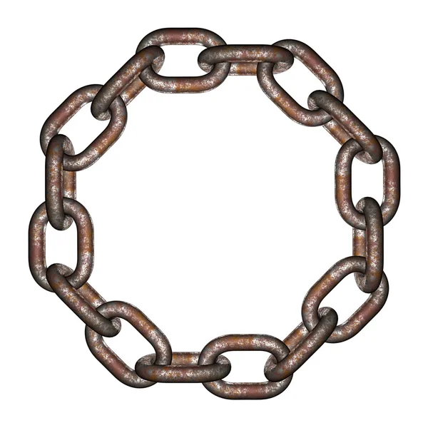 Železný řetěz kruh — Stock fotografie
