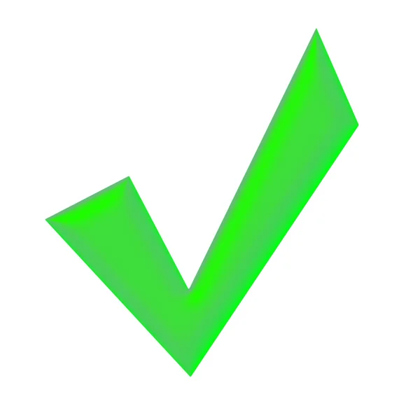 Zielony znacznik wyboru — Zdjęcie stockowe
