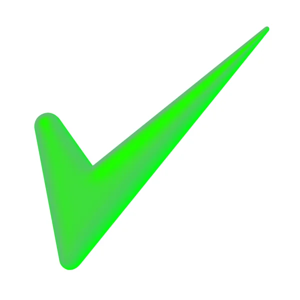 Marca de verificação verde — Fotografia de Stock