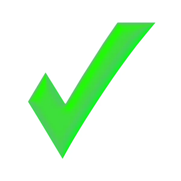 Marca de verificação verde — Fotografia de Stock