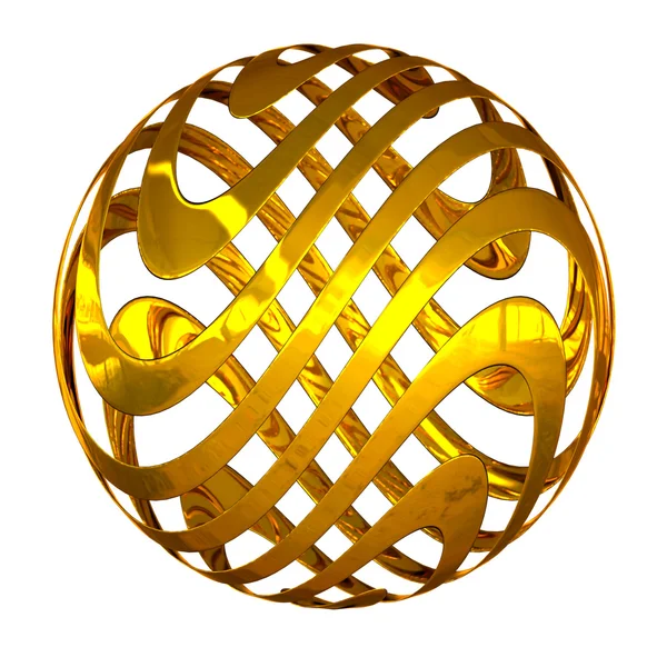 Sphère dorée abstraite — Photo