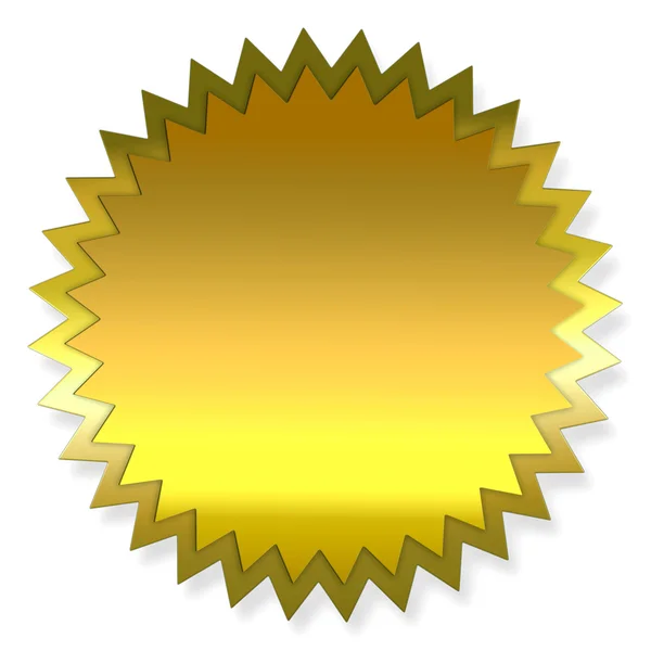Selo dourado vazio — Fotografia de Stock