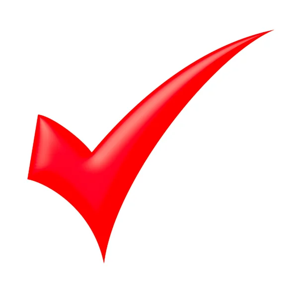 Red check mark — Stock Photo, Image