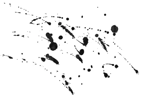 Zwarte inkt splatter — Stockfoto