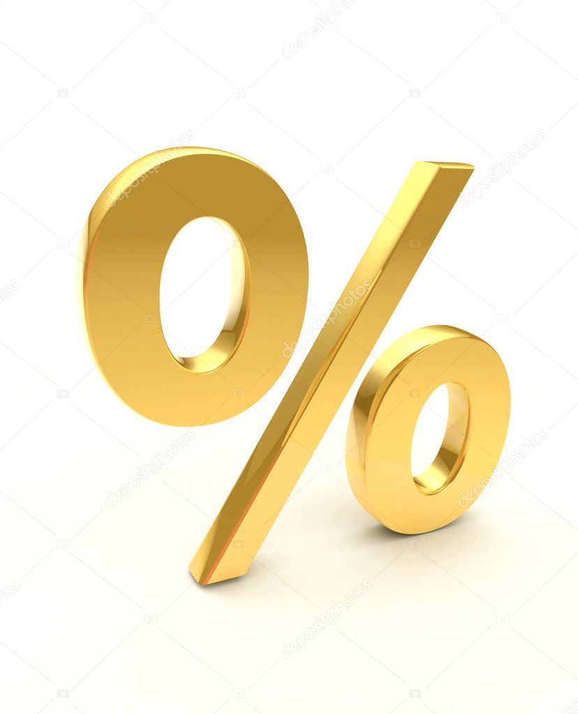 Golden percentage sign