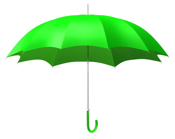 Otwórz zielony parasol — Zdjęcie stockowe