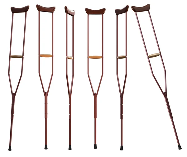 Crutches on white background — Stock Photo, Image
