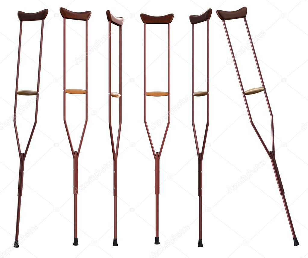 Crutches on white background Stock Photo by ©gl0ck 11356796
