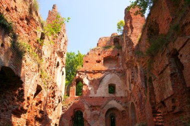 Balga - ruins of medieval castle of the Teutonic knights. Kalini clipart