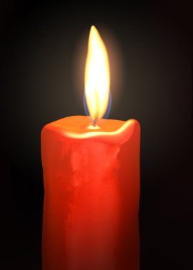 Flame of burning candle clipart