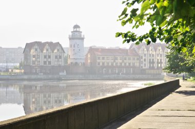 Balık köyü. Kaliningrad. Rusya