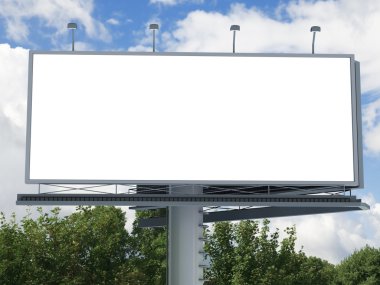 Billboard with empty screen clipart