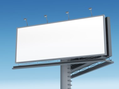 Billboard with empty screen clipart