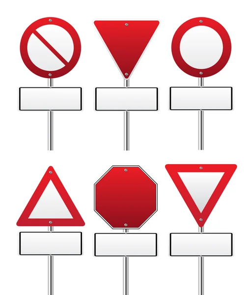 Kırmızı trafik işaretleri — Stok Vektör
