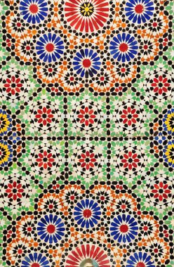 Close up of Arabic tiles clipart