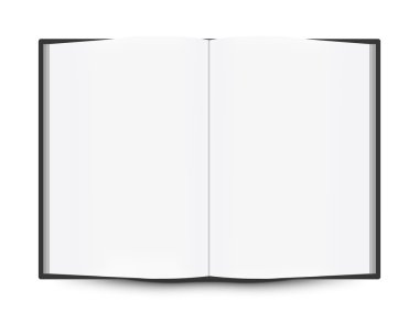 Open book with blank pages clipart