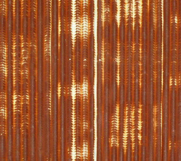 Detailní záběr vlnitý plech s rez — Stock fotografie