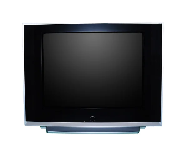 Черный и Серебряный ЭЛТ телевизор — стоковое фото