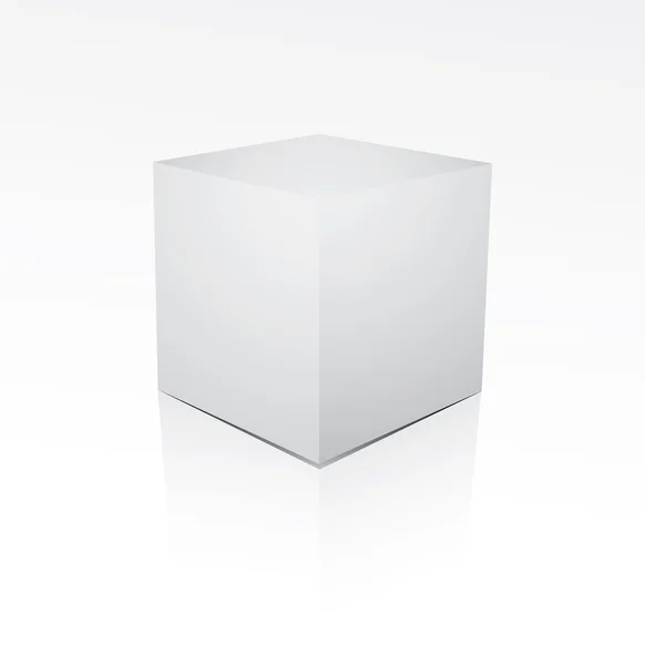 白地に立方体を — ストック写真