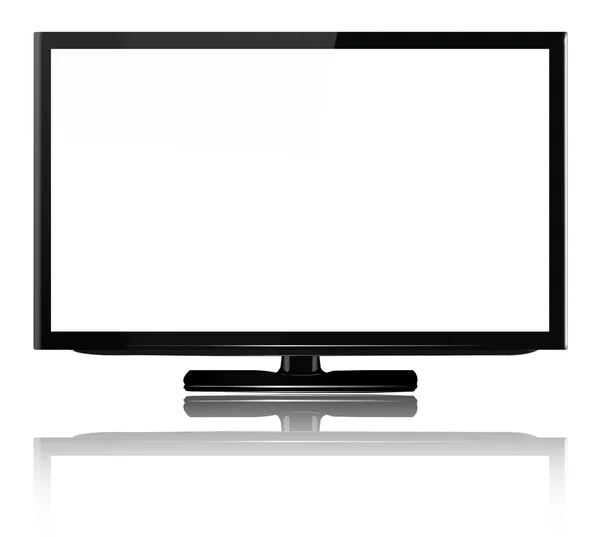 Led ou Lcd TV isolé sur fond blanc — Photo