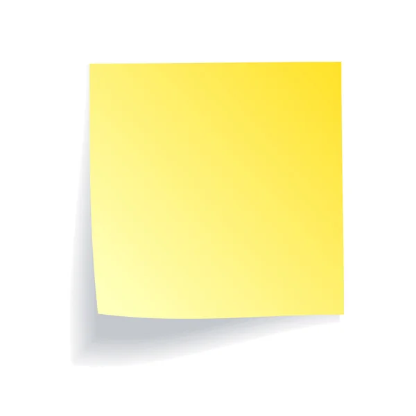 Poznámka: žlutá hůl na bílém pozadí — Stock fotografie