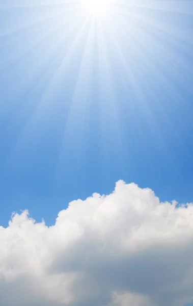 Stock image White cloud on the blue sky with sunshine