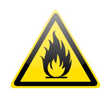 Fire warning sign clipart