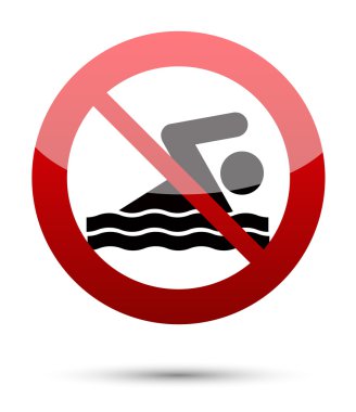 No swimming sign clipart