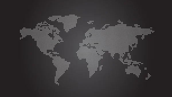 Kaart van de wereld bezaaid — Stockvector